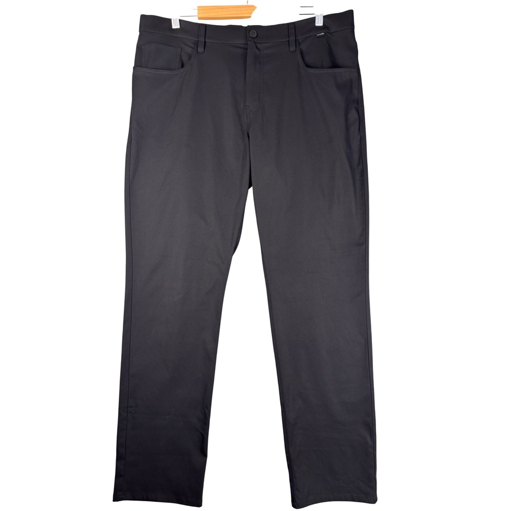TravisMathew Open to Close Pants Mens Black Grey Golf Trousers 38 (Fits 40x32)‎